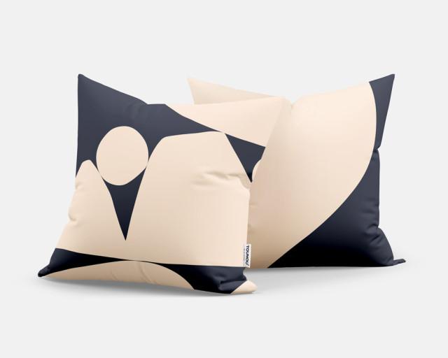 심플한 꽃의 왈츠 navy 쿠션,김현지