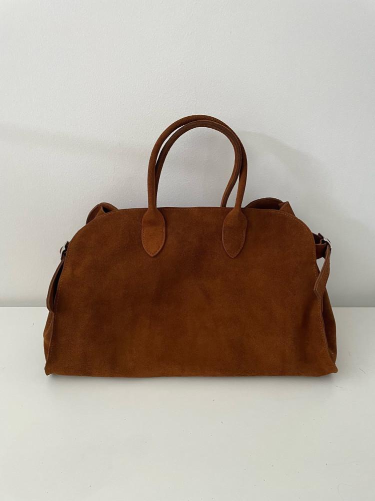 AMIMENT 클래식 리얼 스웨이드 천연 소가죽 100% 숄더백 2color