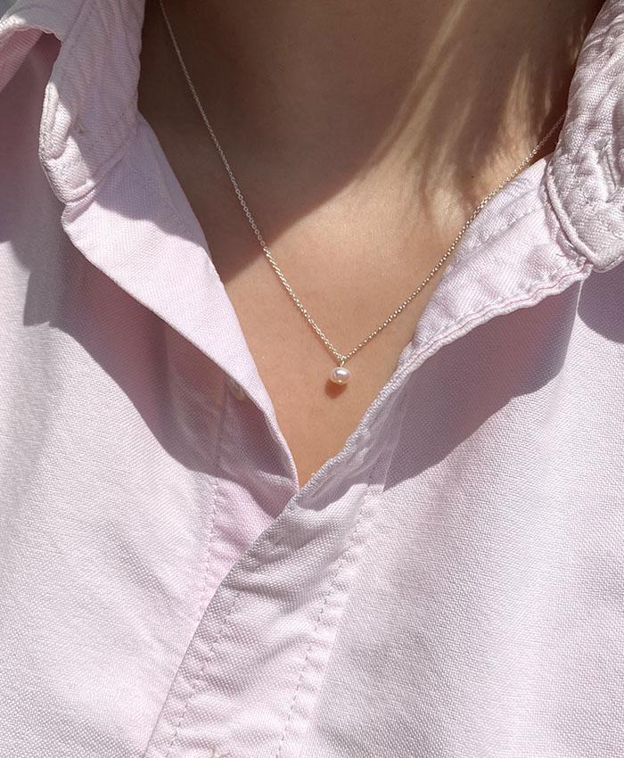 [925 silver] Un.silver.100 / mon necklace (2 size)