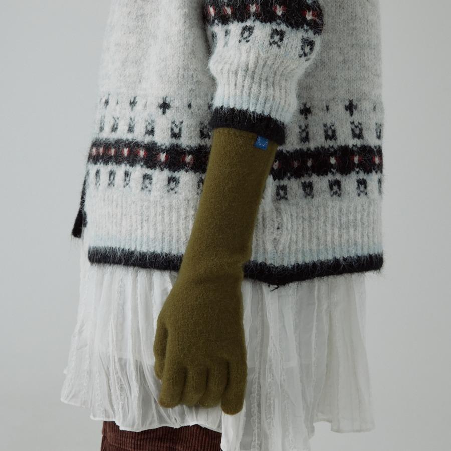 올리브 그린 베이직 롱 장갑 (선물패키지포함)