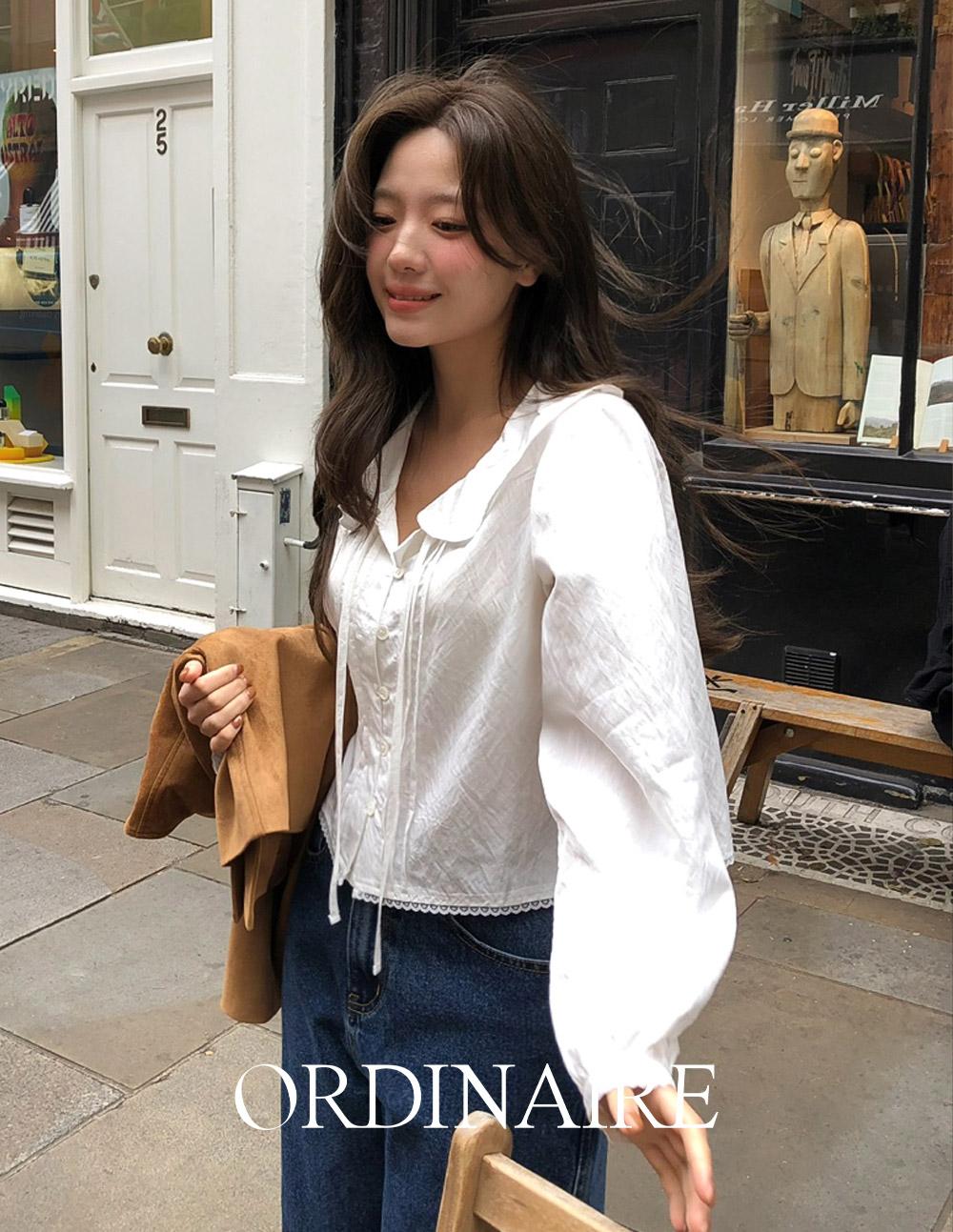 [가을🍂][ordinaire] 글리 러플 블라우스 (2color/단독주문시오늘출발)