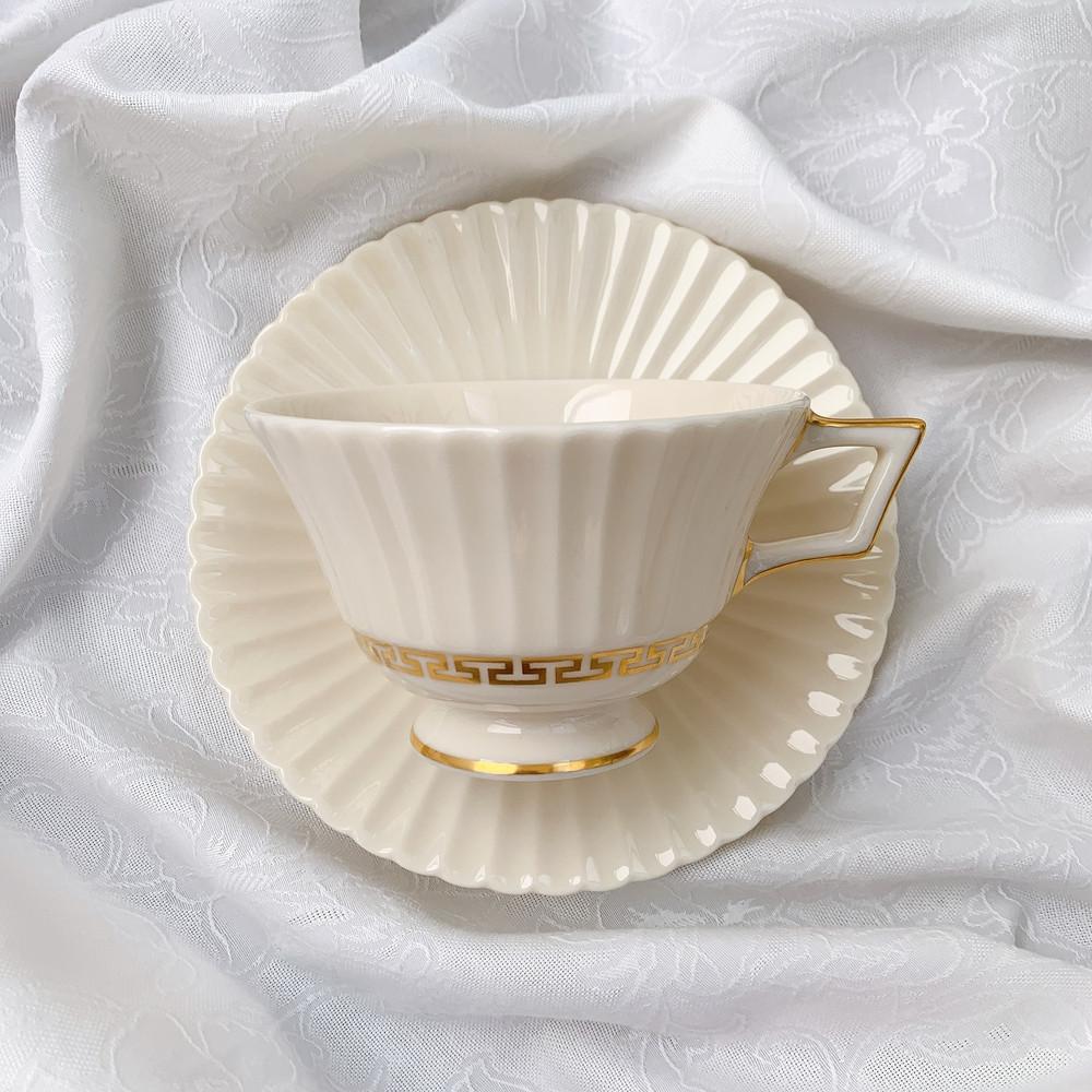 빈티지 레녹스 크레탄 컵앤소서 / 미국 앤틱 커피잔 찻잔세트