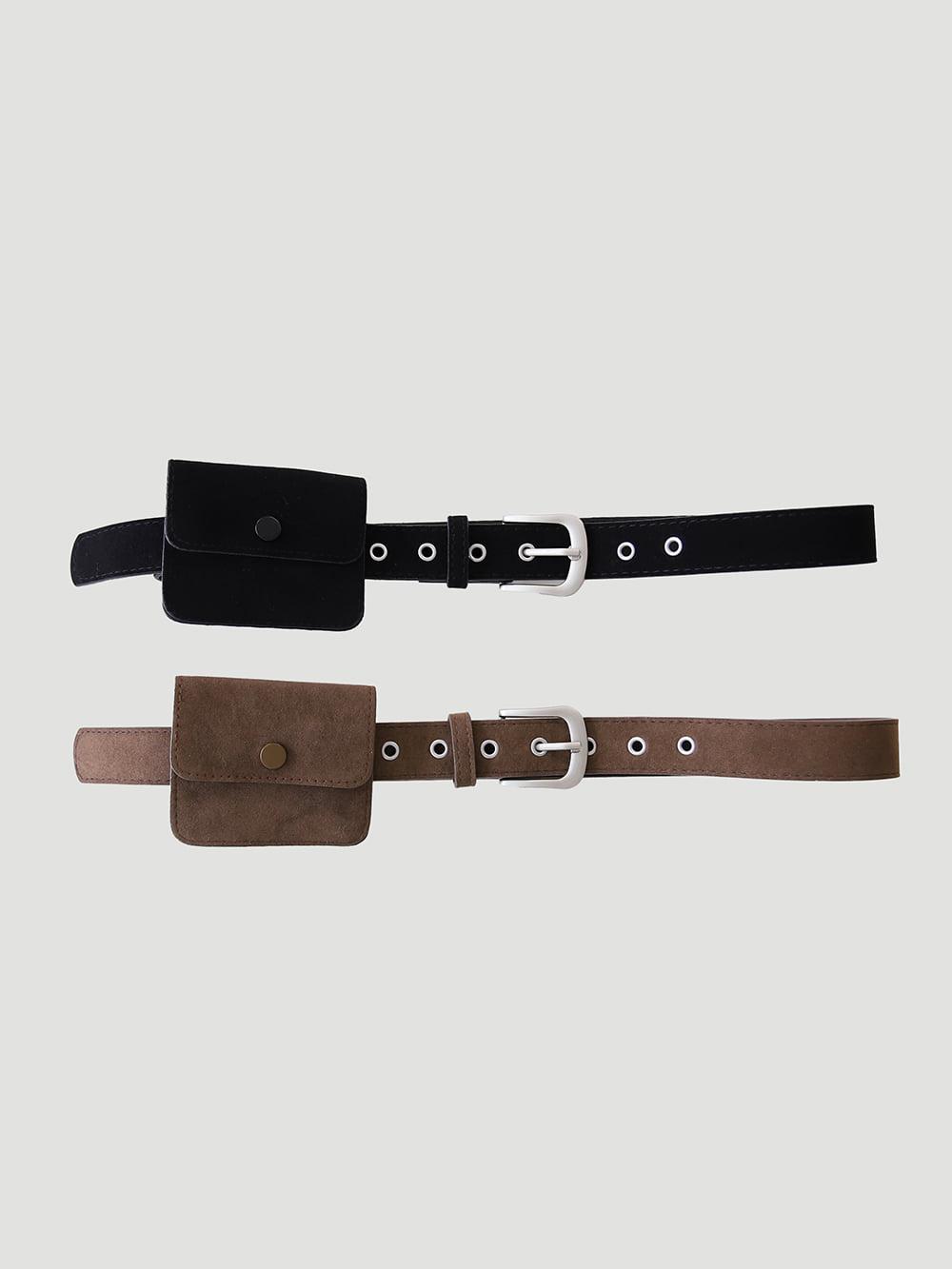 FLAP POCKET SUEDE BELT (2COLORS)
