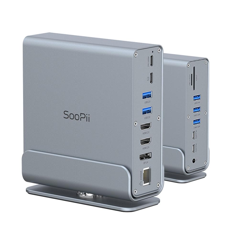 Soopii 15in1 USB4 C타입 멀티 허브 독 썬더볼트 확장 DS151