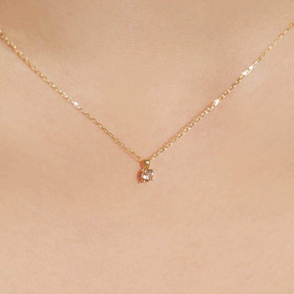 14K 18K 꼬냑 다이아 1부 목걸이 기념일선물
