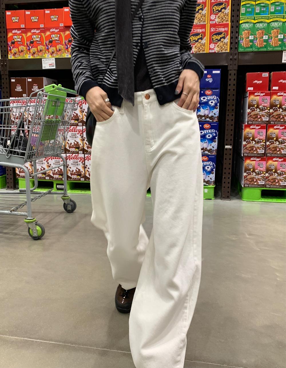 타오 코튼 와이드 pants