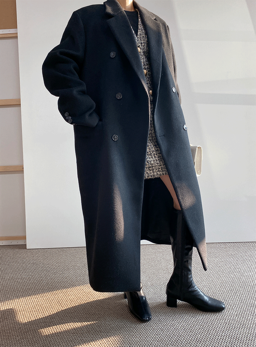 [멤버십 3%할인] 르메 울 더블롱코트