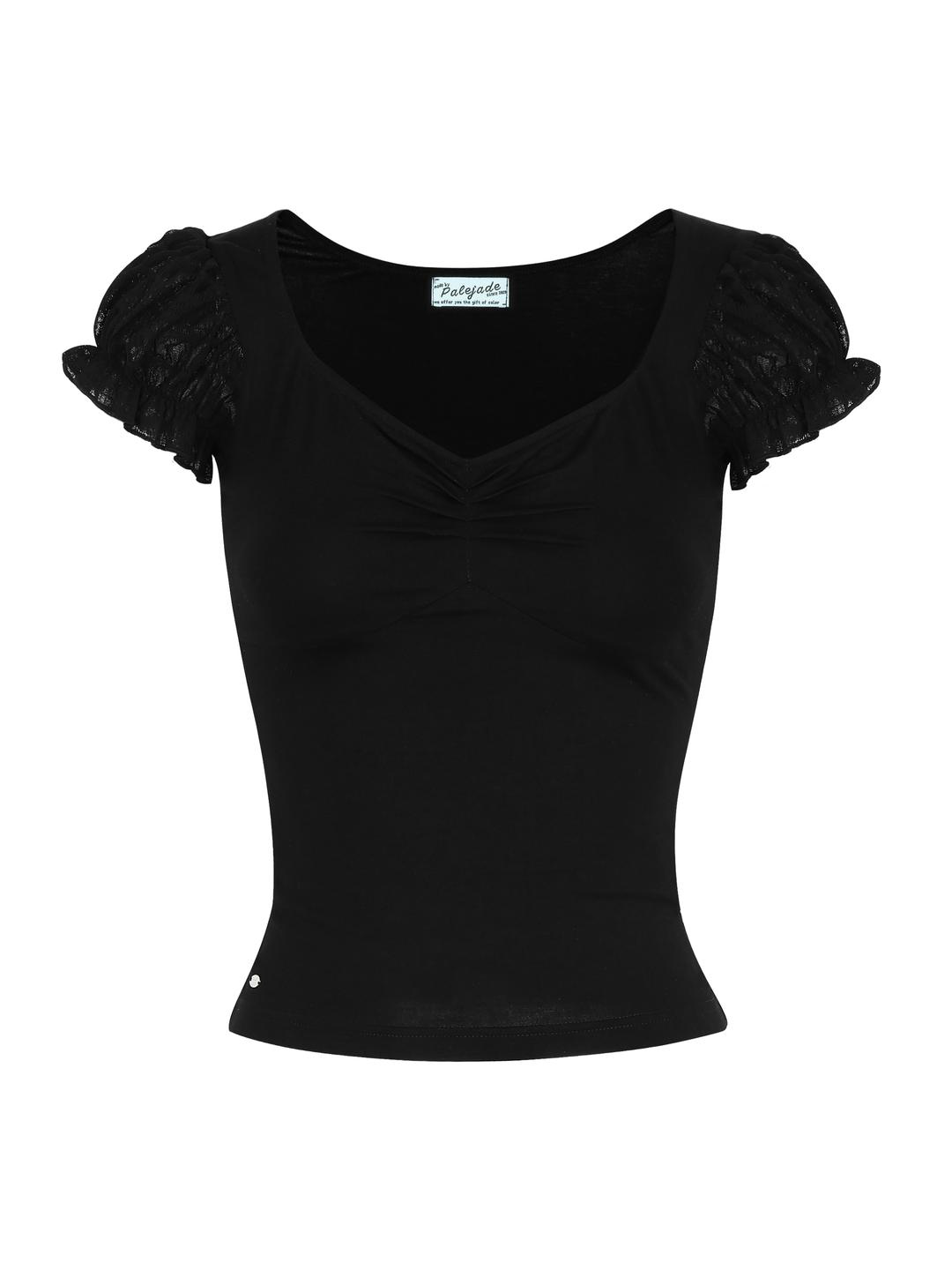 See-Through Puff Sleeve T
