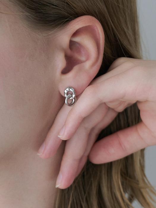 Silver lining stude earring