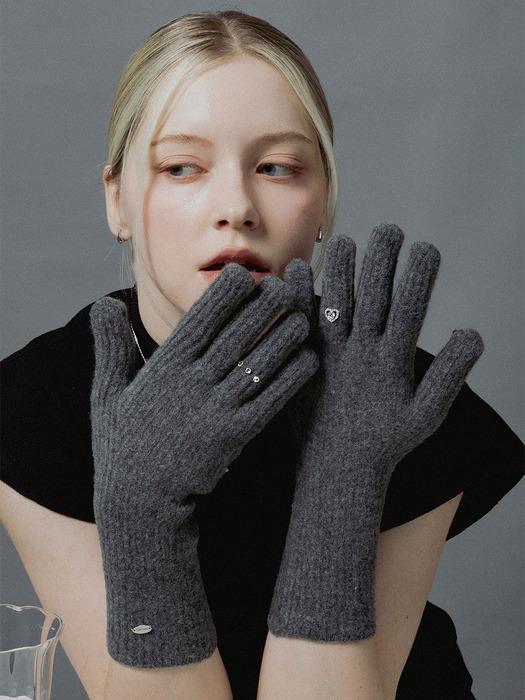 Livadia Heart Knit Long Glove_2colors