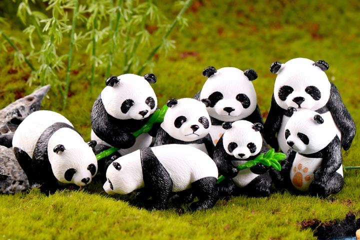 귀여운 팬더 피규어 4종 세트