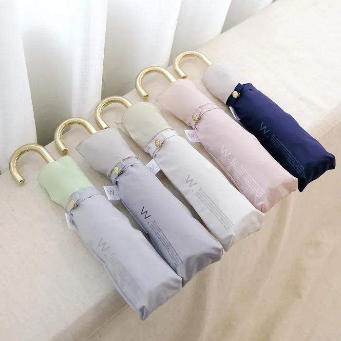 Wpc.우산 패치워크 플레인 미니 3단 우양산 3352-016-002