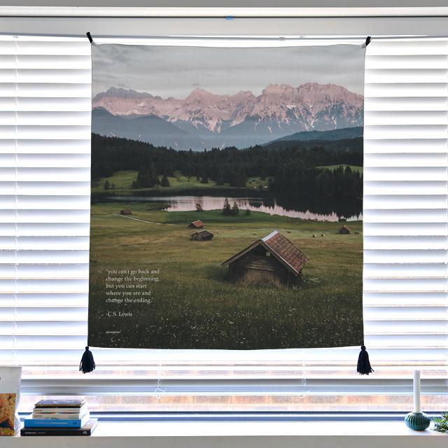 포토 행잉 패브릭 포스터 / 가리개 커튼_change the end_행잉M