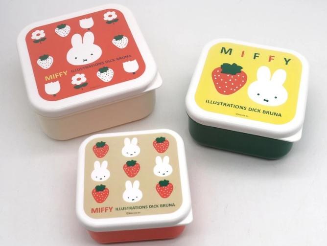 미피 스트로베리 도시락통 런치 박스 (3단세트)
