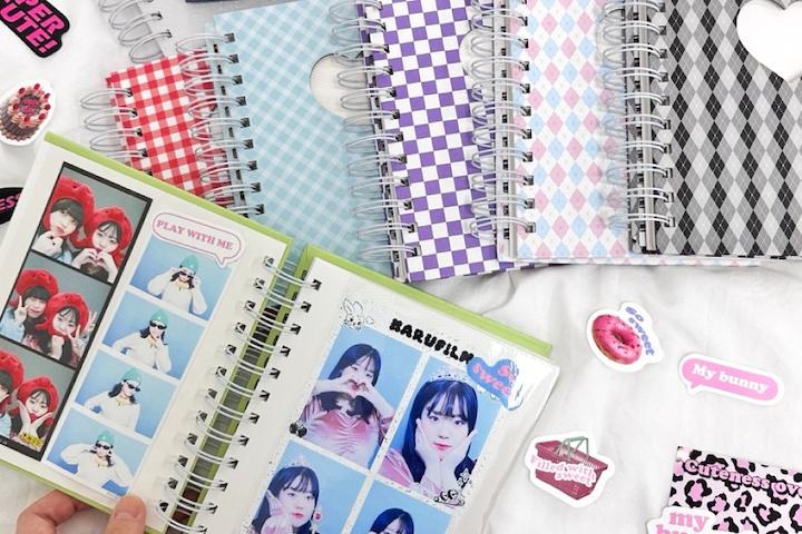 인생네컷 하루필름 포카 사진 콜북 포토 앨범 체크 5colors