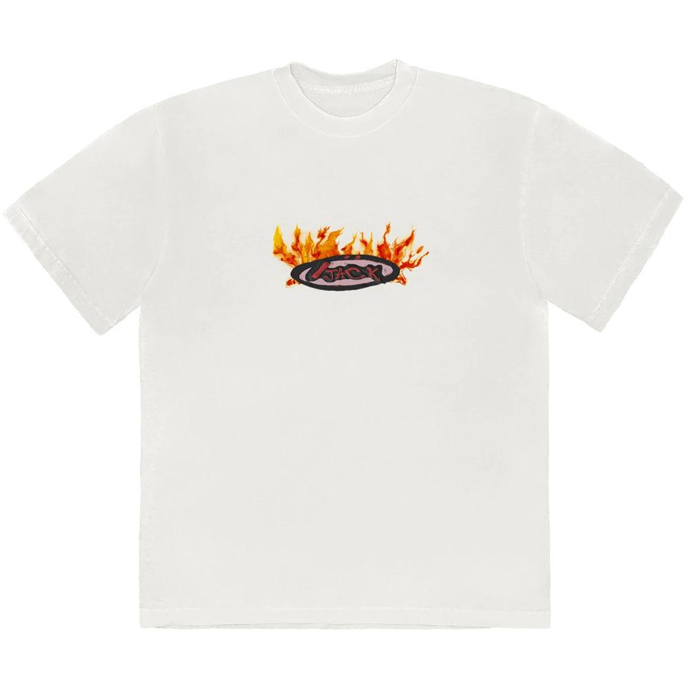 Travis Scott Cactus Jack Flame T-Shirt White - S