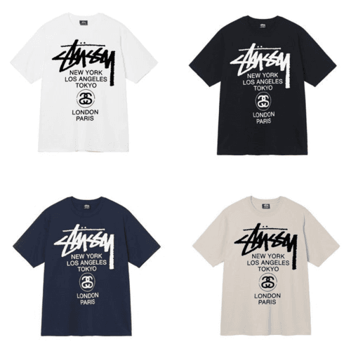 스투시 월드투어 반팔 티셔츠 5컬러 3903792