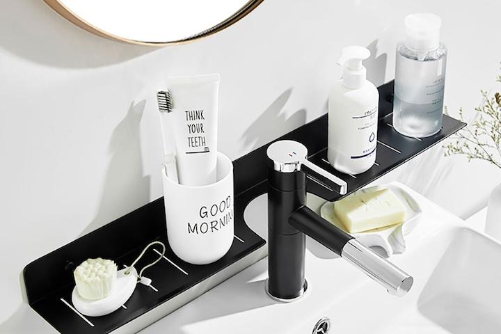 무타공 못없이 붙이는 수전용 세면대 선반 4size 3colors