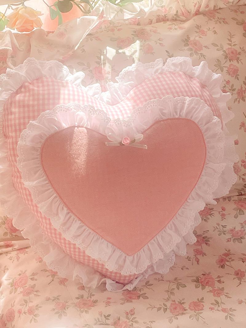 [바로 배송] heart to heart pink cushion cover