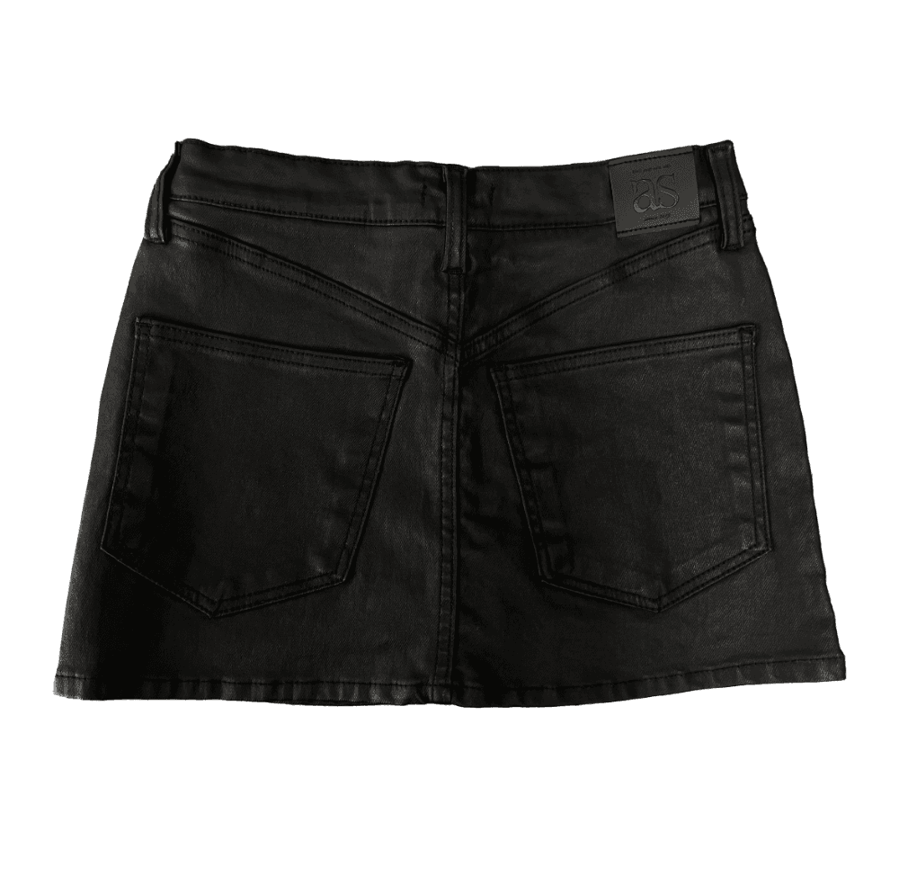 as”on Moss leather skirt