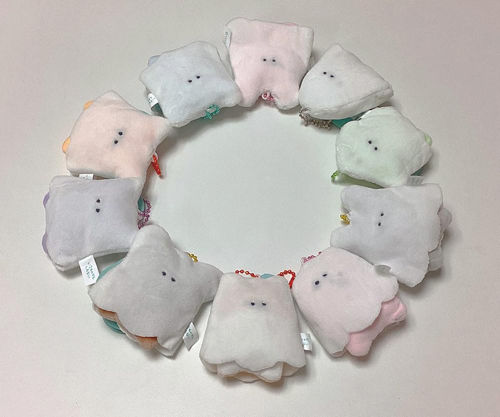 유령 판초 하찮은 동물 고양이 강아지 미니 인형 키링 시리즈 에어팟 10종