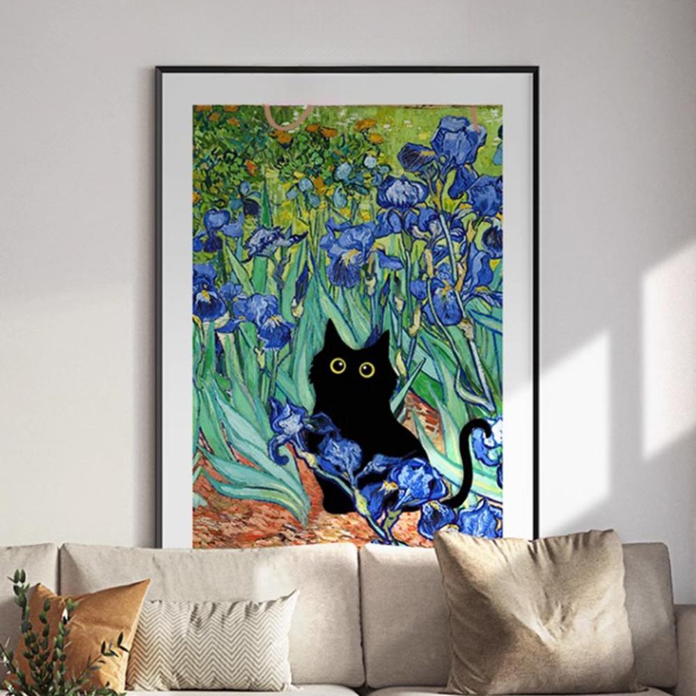 명화 고양이 액자 10종 귀여운 감성포스터