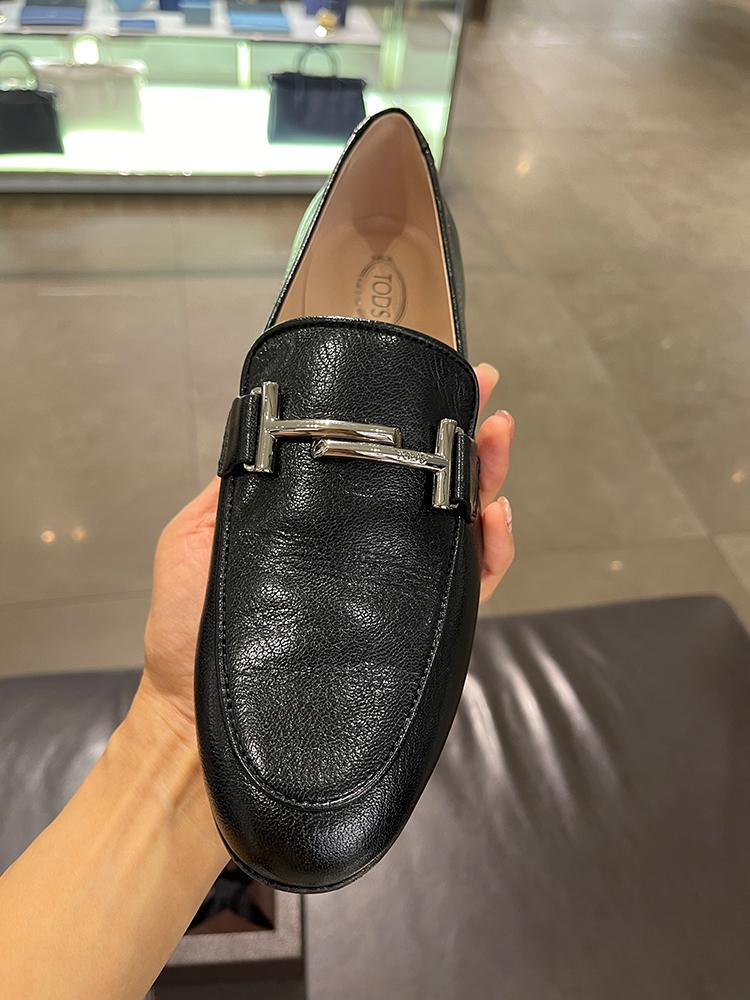 토즈 CUOIO LEG 더블티 여성 로퍼 블랙 XXW79A0Z370TRPB999