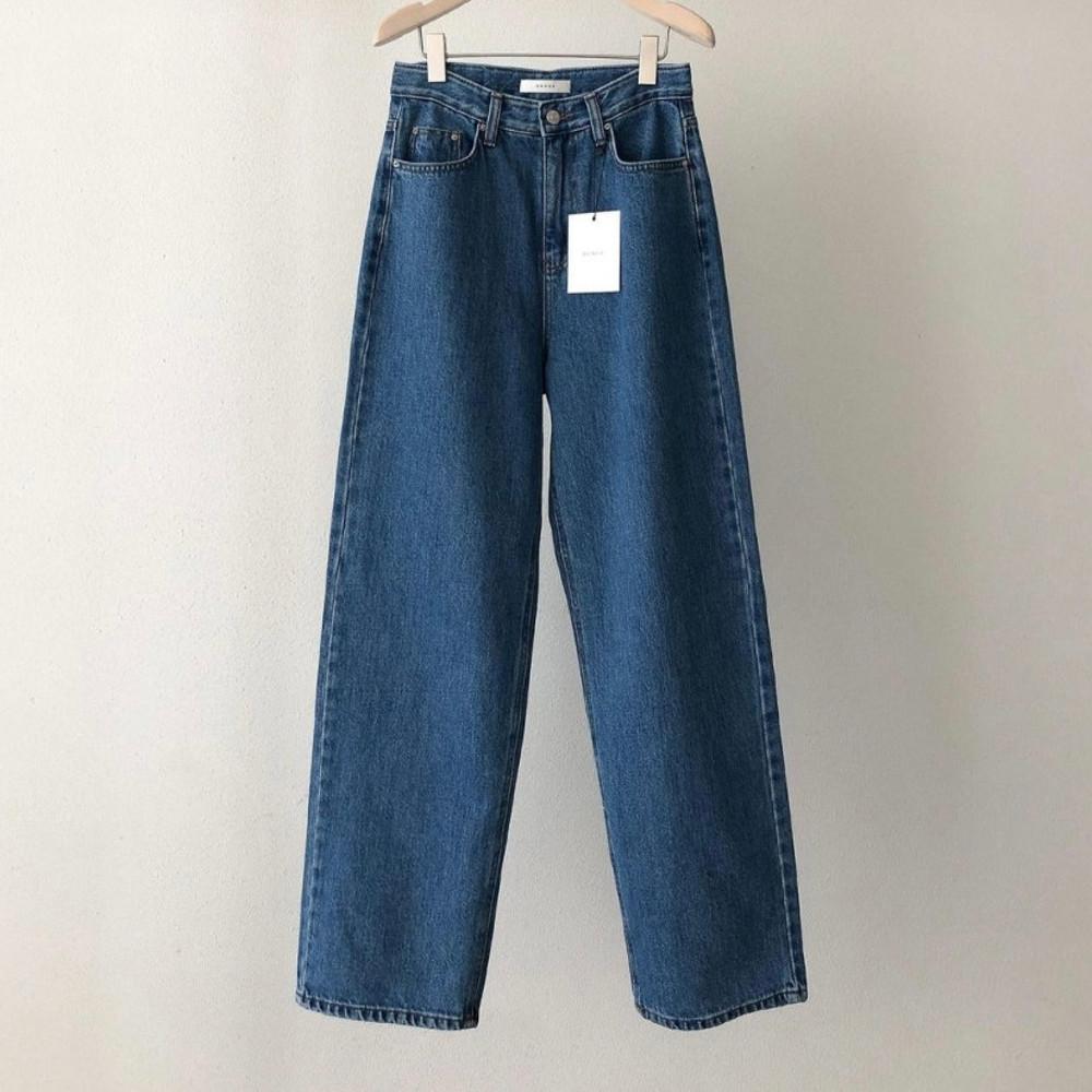 [S,M당일] 온스 와이드 데님 팬츠 일자 진청 청바지 ounce