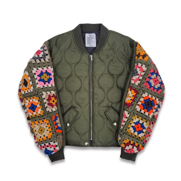 Orleans Crochet Quilting ma-1 Jacket , KHAKI