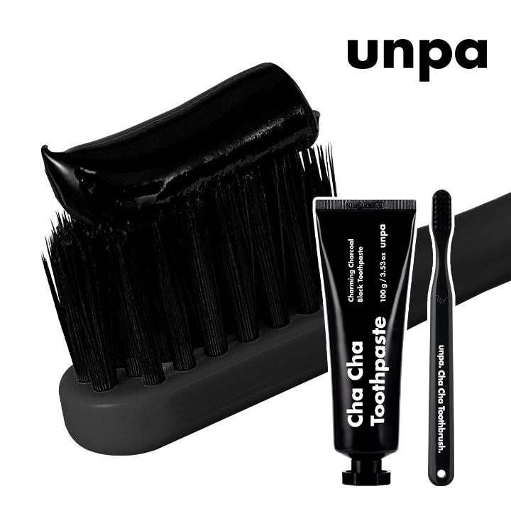 언파 차차치약 싱글세트 블랙+미니치약 2개[블랙치약/자취/독립/직장인/집들이/치약선물세트]