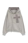 [1월 5일 출고] Cross patch hoodie zip-up (Oatmeal)