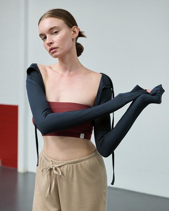 데비웨어 세이지 리본 볼레로DEVI-T0132-네이비