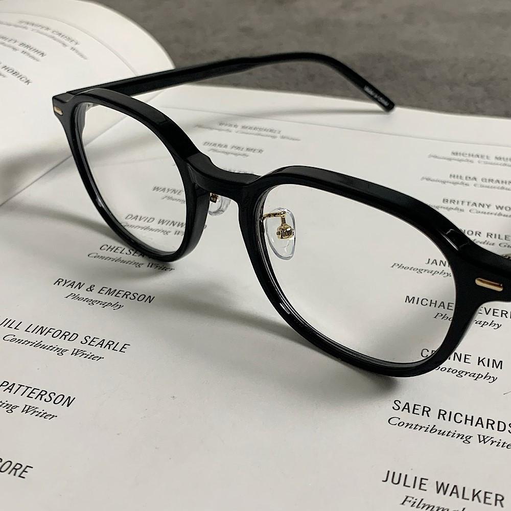 남자 여자 공용 5395 블랙 투명 카키 패션 커플 데일리 뿔테 안경 3color