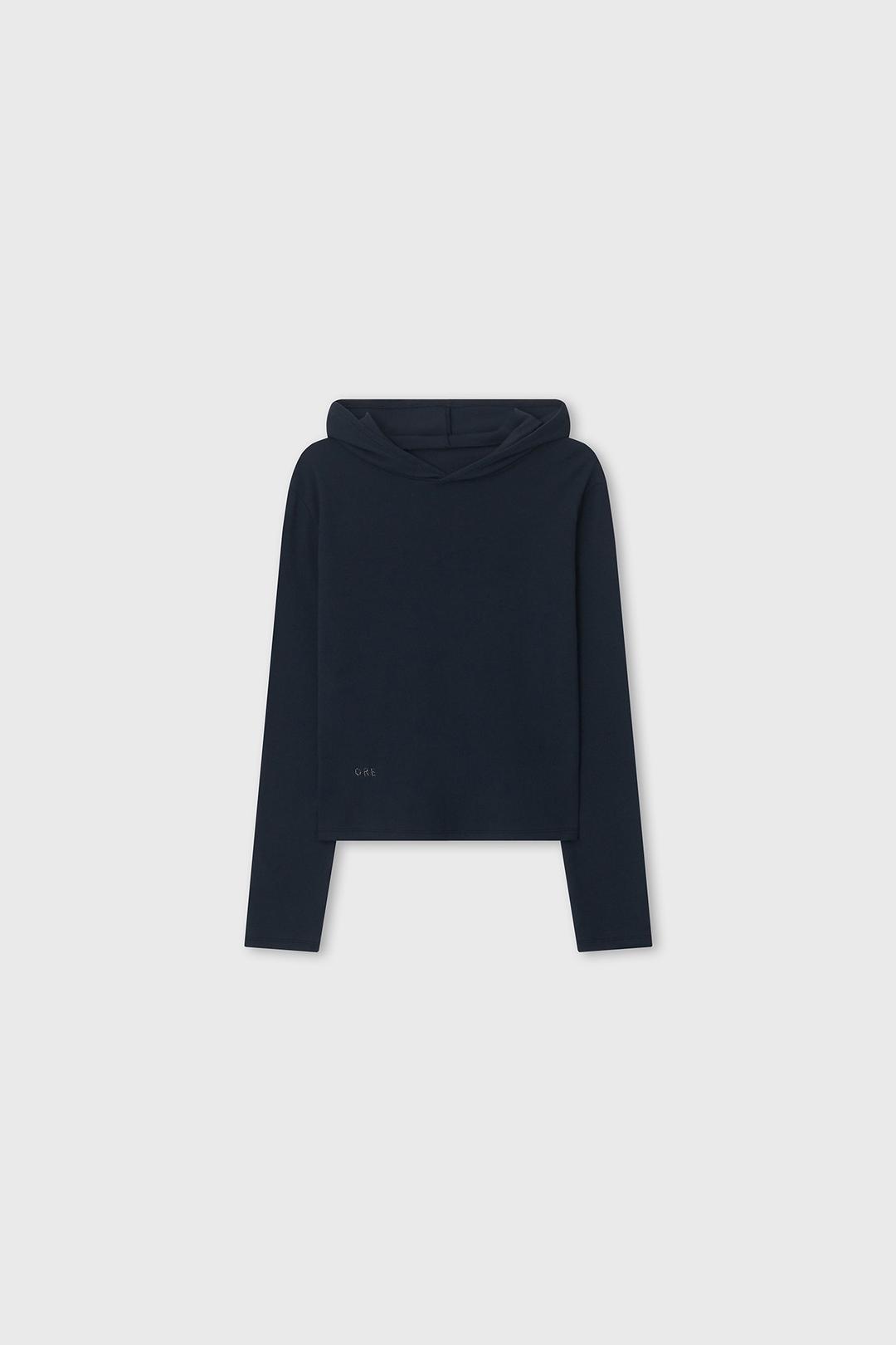 Cozy Hoodie Top Navy