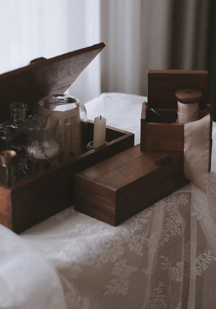 리얼 우드 박스