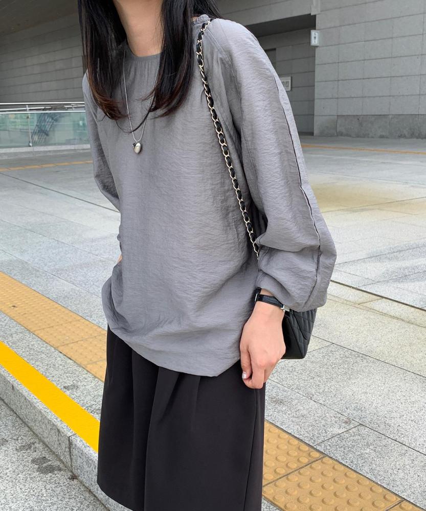 [2컬러,추천!]글로시 블라우스