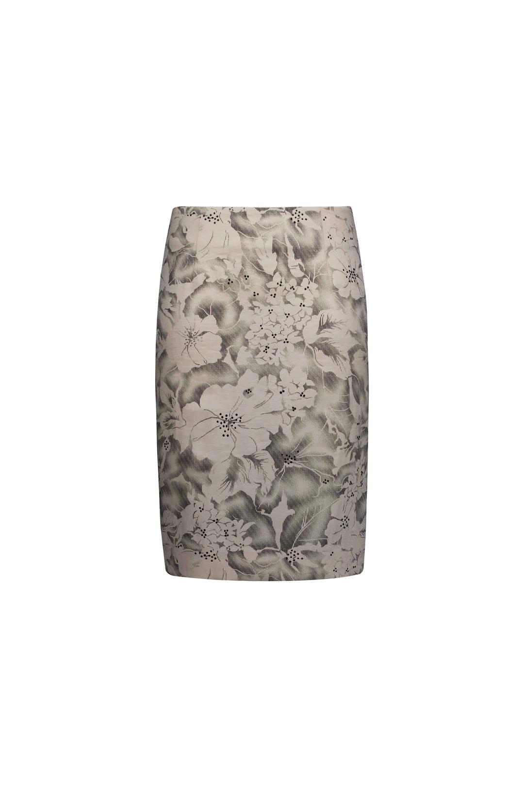 JACQUARD COLUMN MIDI SKIRT (CLOUD)