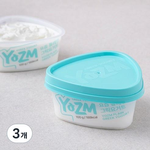 요즘 플레인 그릭요거트, 100g, 3개 - 요거트 | 쿠팡