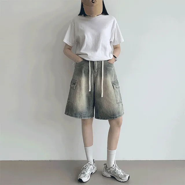 필로마 스트링 카고 워싱 버뮤다팬츠 P0009931