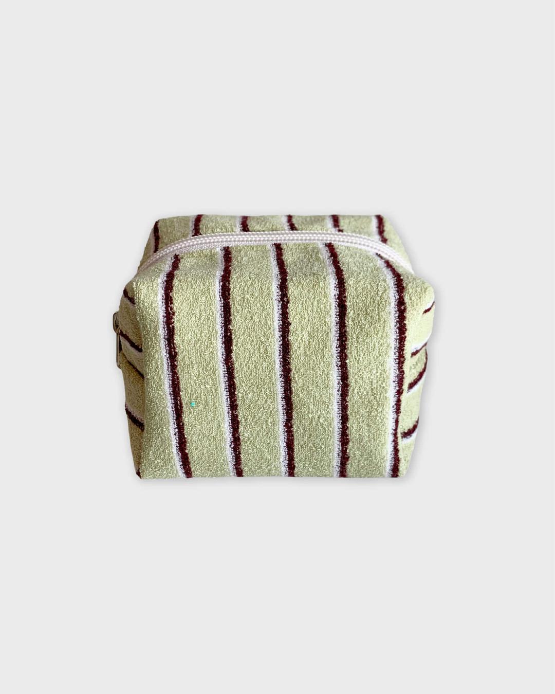 Stripe terry pouch (avocado)