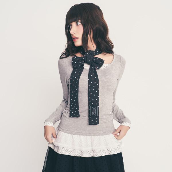 starry long scarf / charcoal