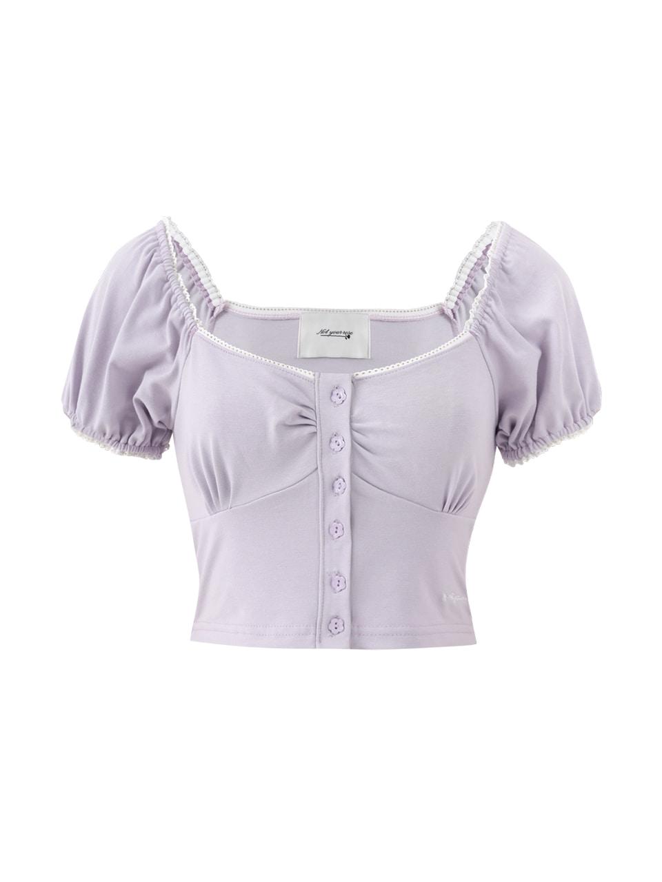 Lace square t-shirt (purple)