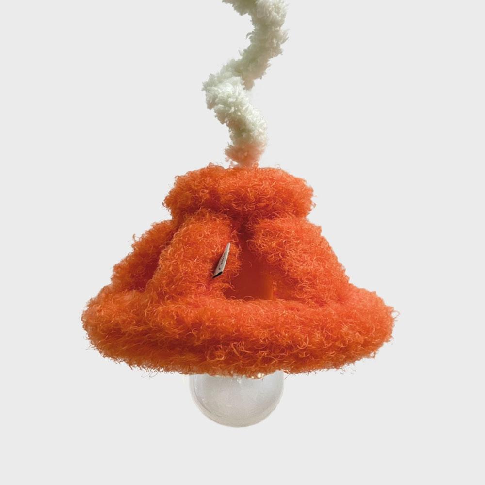 curly woolly lamp ORANGE