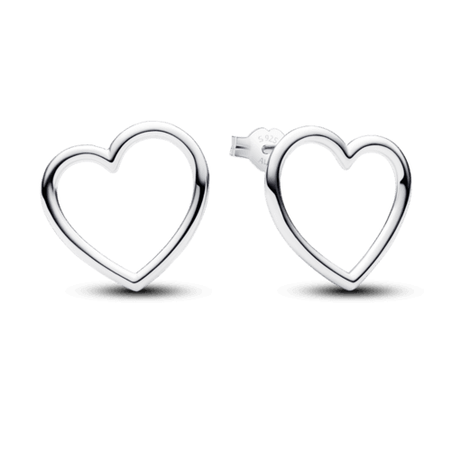 프론트-페이싱 하트 스터드 이어링
