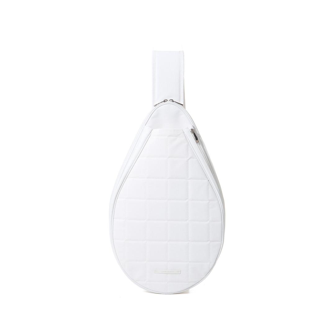 LOVEFORTY QUILTING RACKET BAG WHITE