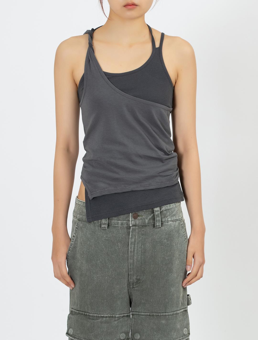 나체 멀티웨이 레이어드 슬리브리스 차콜