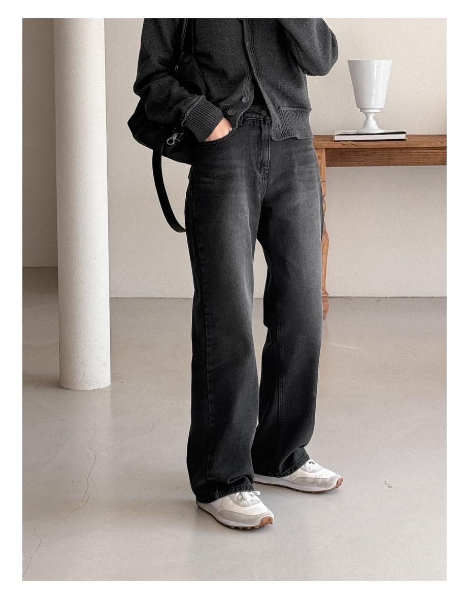 [기모][USA cotton] 튠 빈티지 블랙 데님