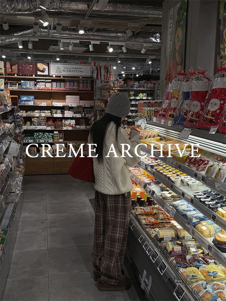 [CRÈME ARCHIVE] 버나드 체크 밴딩 팬츠