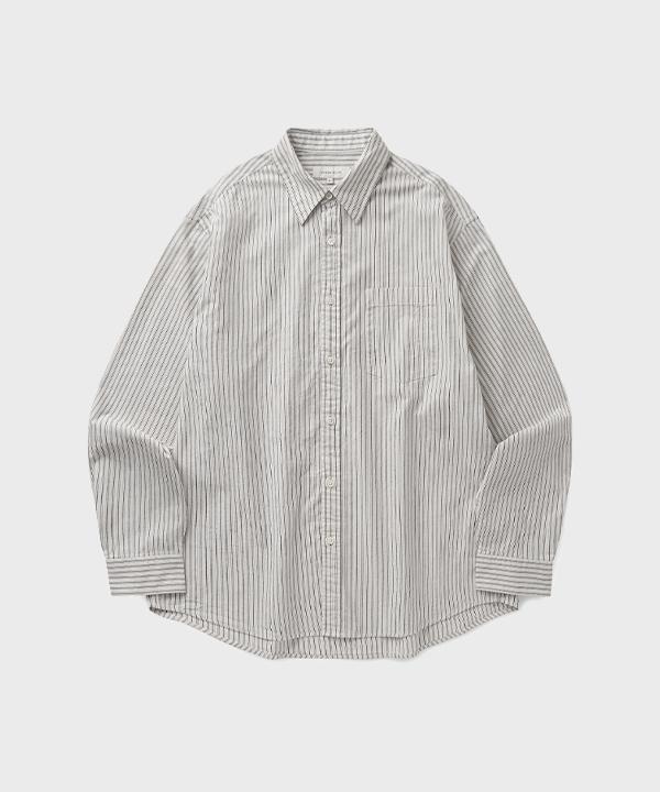 EDITOR STRIPE SHIRT [BLACK]