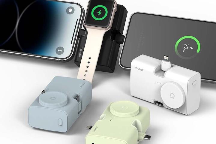 큐잉 4IN1 8핀 C타입 도킹형 애플워치 멀티 보조배터리 5000mAh